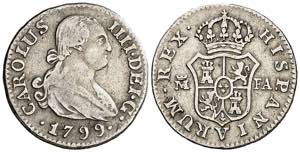 1799. Carlos IV. Madrid. FA. 1/2 real. (AC. ... 