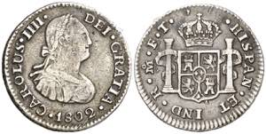 1802. Carlos IV. México. FT. 1/2 real. (AC. ... 