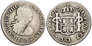 1806. Carlos IV. México. TH. 1/2 real. (AC. ... 