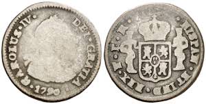 1790. Carlos IV. Potosí. PR. 1/2 ... 
