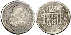 1791. Carlos IV. Santiago. DA. 1/2 real. ... 