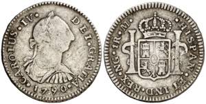 1790/89. Carlos IV. Guatemala. M. 1 real. ... 