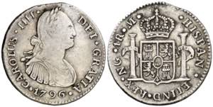1796. Carlos IV. Guatemala. M. 1 real. (AC. ... 