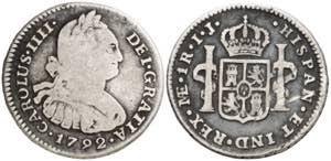 1792. Carlos IV. Lima. IJ. 1 real. (AC. ... 
