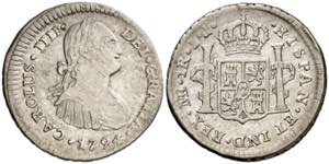 1794. Carlos IV. Lima. IJ. 1 real. (AC. ... 