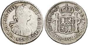 1796. Carlos IV. Lima. IJ. 1 real. (AC. ... 