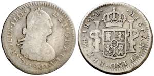 1801. Carlos IV. Lima. IJ. 1 real. (AC. ... 