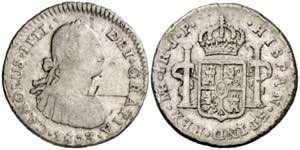 1803. Carlos IV. Lima. JP. 1 real. (AC. ... 