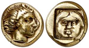 (454-427 a.C.). Lesbos. Mytilene. Hekté. ... 