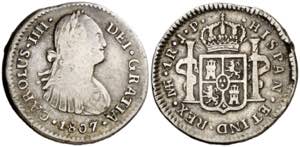 1807. Carlos IV. Lima. JP. 1 real. (AC. ... 