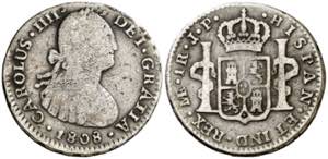 1808. Carlos IV. Lima. JP. 1 real. (AC. ... 