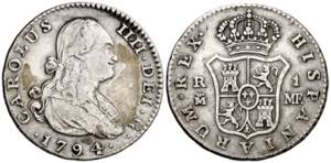 1794. Carlos IV. Madrid. MF. 1 real. (AC. ... 