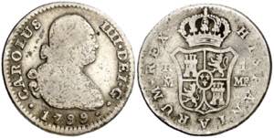 1799. Carlos IV. Madrid. MF. 1 real. (AC. ... 