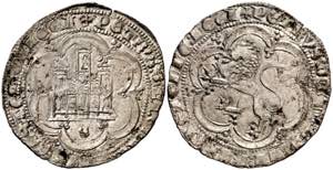 Pedro I (1350-1368). Sevilla. Blanca de ¿4 ... 