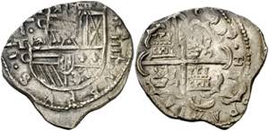 (1)611. Felipe III. Toledo. C. 4 reales. ... 