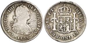 1803. Carlos IV. México. FT. 1 real. (AC. ... 