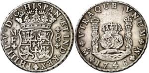 1746. Felipe V. México. MF. 8 reales. (AC. ... 