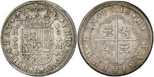 1718. Felipe V. Sevilla. M. 8 reales. (AC. ... 
