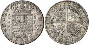1735. Felipe V. Sevilla. PA. 8 reales. (AC. ... 