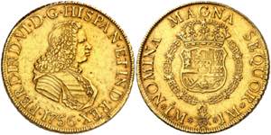 1756. Fernando VI. Lima. JM. 8 escudos. (AC. ... 