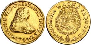 1749. Fernando VI. México. F. 8 escudos. ... 