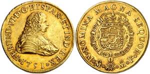 1751. Fernando VI. México. MF. 8 escudos. ... 