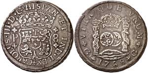 1768. Carlos III. Guatemala. P. 8 reales. ... 