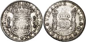 1768. Carlos III. México. MF. 8 reales. ... 