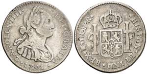1791. Carlos IV. Potosí. PR. 1 real. (AC. ... 