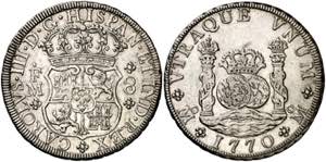 1770. Carlos III. México. FM. 8 reales. ... 
