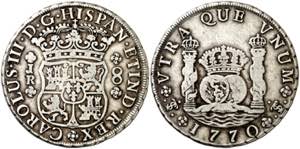 1770 Carlos III. Potosí. JR. 8 reales. (AC. ... 