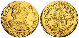 1784. Carlos III. Madrid. JD. 1/2 escudo. ... 