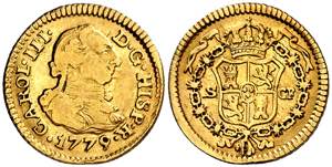 1779. Carlos III. Sevilla. CF. 1/2 escudo. ... 