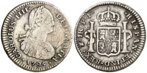 1795. Carlos IV. Potosí. PF. 1 real. (AC. ... 
