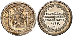 1789. Carlos IV. México. Medalla de ... 