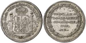 1789. Carlos IV. México. Medalla de ... 