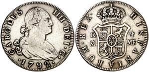 1792. Carlos IV. Madrid. MF. 4 reales. (AC. ... 