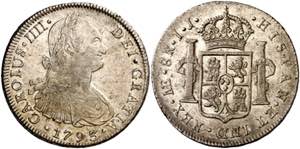 1793. Carlos IV. Lima. IJ. 8 reales. (AC. ... 