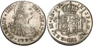 1794. Carlos IV. Lima. IJ. 8 reales. (AC. ... 