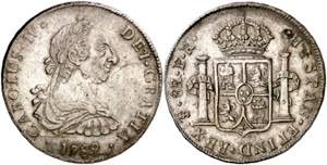 1789. Carlos IV. Potosí. PR. 8 reales. (AC. ... 