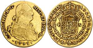 1791. Carlos IV. Madrid. MF. 4 escudos. (AC. ... 