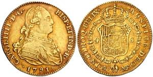1791. Carlos IV. Madrid. MF. 4 escudos. (AC. ... 