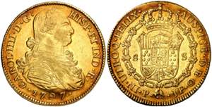 1797. Carlos IV. Popayán. JF. 8 escudos. ... 