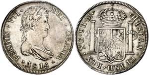 1815. Fernando VII. Guatemala. M. 8 reales. ... 