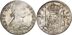 1811. Fernando VII. Lima. JP. 8 reales. (AC. ... 