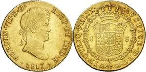 1817. Fernando VII. Madrid. GJ. 8 escudos. ... 