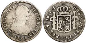 1808. Carlos IV. Potosí. PJ. 1 real. (AC. ... 