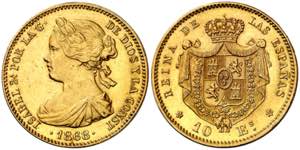 1868*1873. I República. Madrid. 10 escudos. ... 