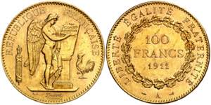Francia. 1911. III República. 100 francos. ... 