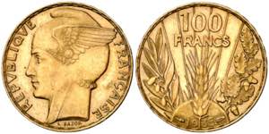 Francia. 1935. III República. 100 francos. ... 